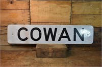 COWAN - modern reflective sign