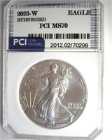 2023-W Silver Eagle PCI MS70 Burnished