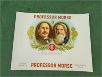 Professor Morse cuban cigar label 9x7