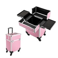 MIMODA Rolling Makeup Train Case, Large Capacity T