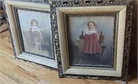 2x$ - Pair of hand colored photos - children