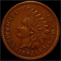 1864 "With L" Indian Head Penny NEARLY UNC