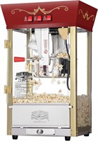 8oz Matinee Popcorn Machine - Stainless Steel  Red