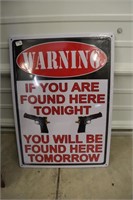 Newer Warning Metal Sign