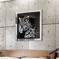 Artloge Mirrored Wall Art Painting: Leopard