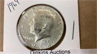 1964 Kennedy half dollar silver coin