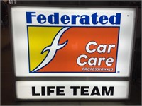 "Federated Car Care" Sign