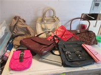LOT ASSORTED USED BAGS, PURSES