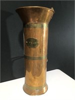 Vintage Copper & Brass Coal Bucket Umbrella Stand