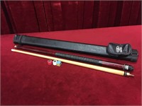 Easton Pool Cue w/ Case & Tip Files