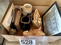 Box Lot Vintage Prints And Stein Miscellaneous