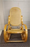 Bentwood rocking chair with cane back & seat