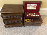 Small Jewelry Boxes W/ Misc. Costume Jewelry