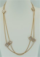 18kt pink gold chain