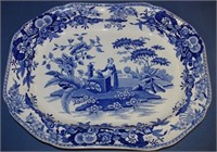 Spode 'Girl at the Well' pattern meat platter