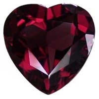 Genuine 6mm Heart Faceted Red Mozambique Garnet