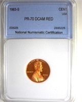 1983-S Cent PR70 DCAM RD LISTS $650