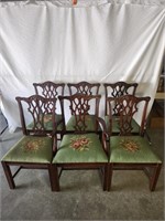 Vintage Mahogany Chippendale Dining Chairs