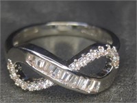 925 stamped Infiniti gemstone ring size 6.5