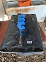 One Man Ice Fishing Tent c/w Auger end (blue)