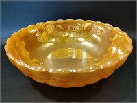 Anchor Hocking Glass Co Peach Lustre Bowl