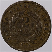 1868-P 2 Cent Piece Obsolete Us Coin