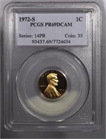 1972-S Lincoln Small Cent PCGS PR69DCAM