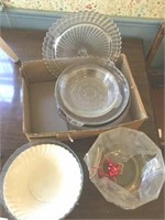 Pie Plates Crystal Silverplate Italy, Arcoroc misc