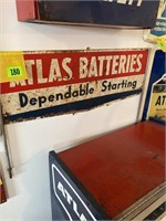 Atlas batteries metal sign