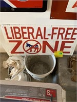 Liberal Free sign plastic