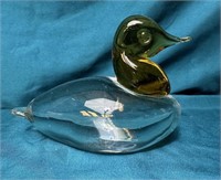 Hand Blown Glass Mallard Duck