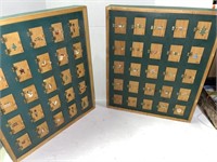 (2) HAND MADE ADVENT CALENDAR WOOD BOXES