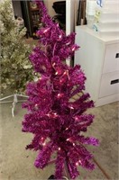 4ft purple artificial Christmas tree pre lit &