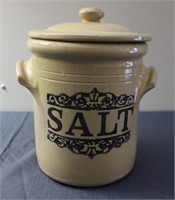 Moiria Pottery salt jug, 6.5 X 9"H