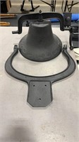 REPRODUCTION CAST IRON SCHOOL BELL 20" X 21"