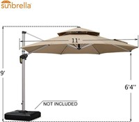 PURPLE LEAF 11 Feet Double Top Deluxe Sunbrella
