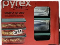 PYREX GLASS CONTAINERS 6PC SET RETAIL $30