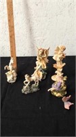 Group of fairy Satues and horse statues one