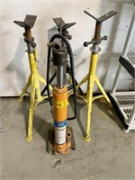Central Hydraulics 8-Ton Air Jack & 3-Jack Stands