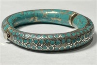 Natural Tibet Hand Made Turquoise Bangle