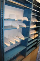 Lot 2 Adjustable Metal Shelf Units w Dividers Bins