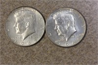 Lot of Two Kennedy Halves