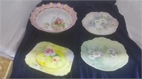 Hand Painted China & Victorian Serving Bowl