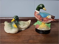 Pair of Painted Porcelain Ducks