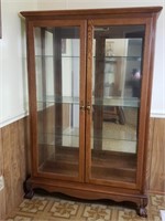 Ball with Claw Glass Curio Cabinet