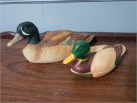 Pair of Painted Porcelain Ducks