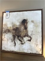 Horse Framed Art 32" x 32"