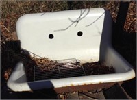 Vintage enamel sink