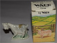 Vtg Wade Whimsie Land Porcelain Goat Figure & Box