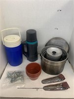 Metal Pans, Thermos, Bowls, Misc